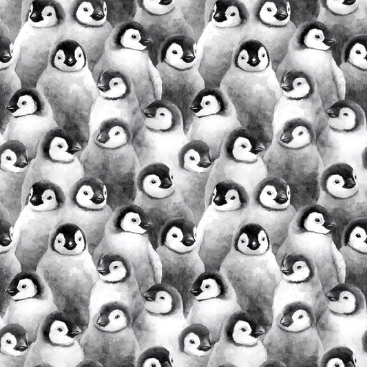 Penguin Huddle Digital Seamless Pattern