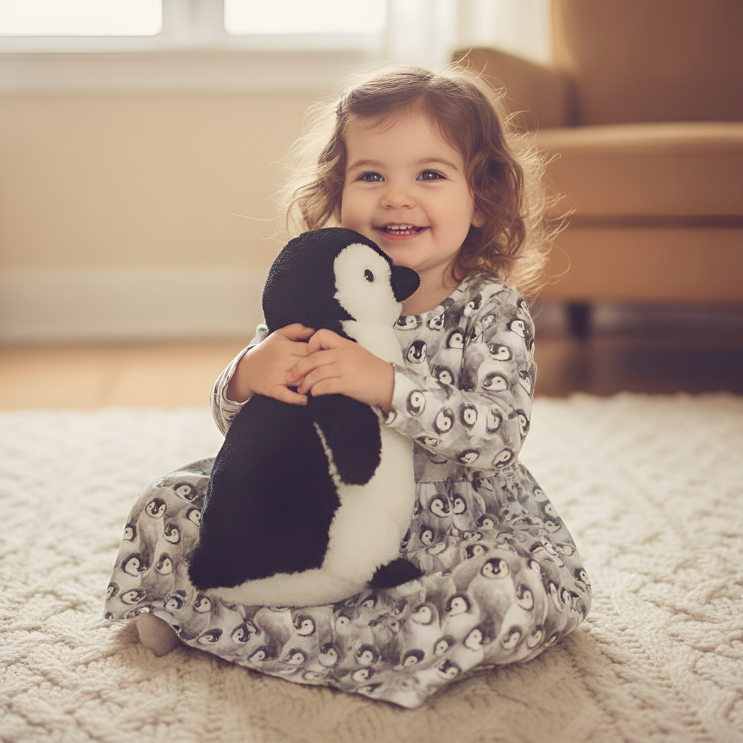 Penguin Huddle Digital Seamless Pattern