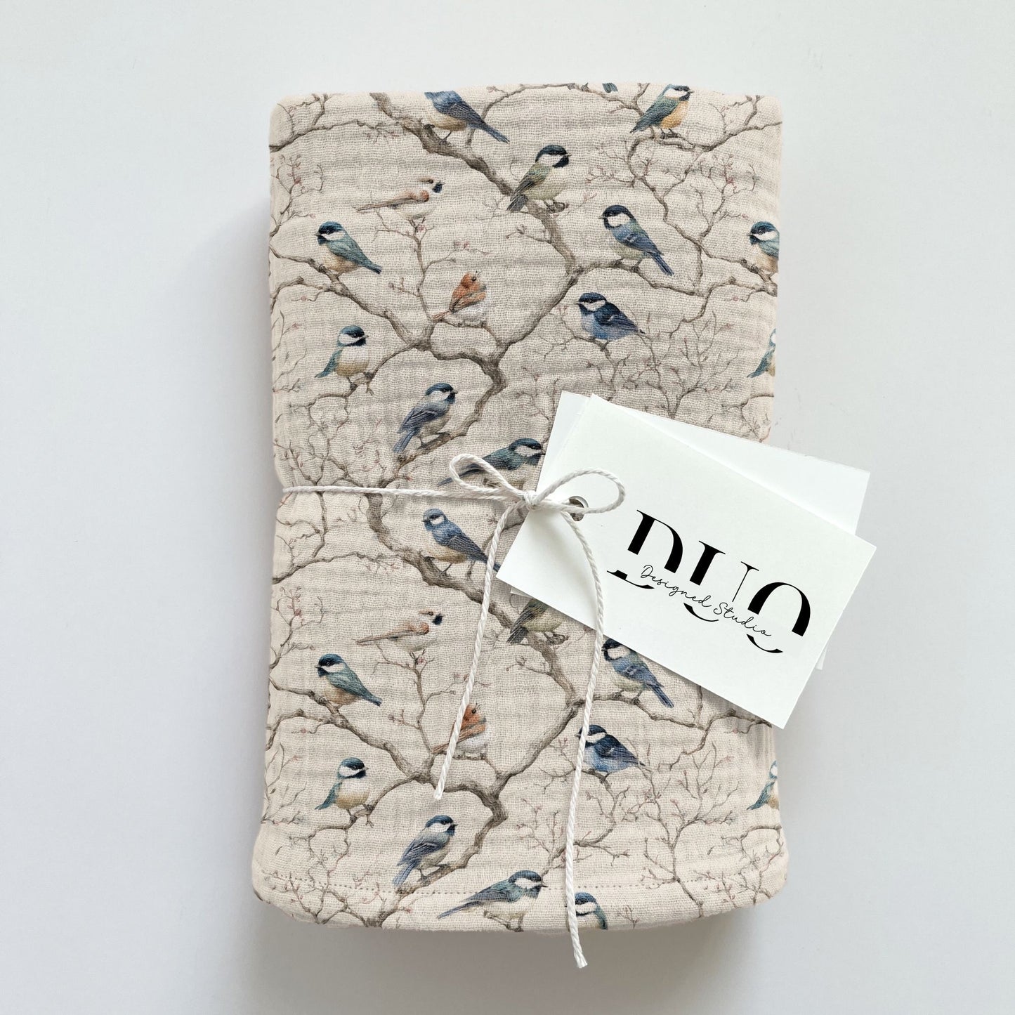 Perched Birds Digital Seamless Pattern