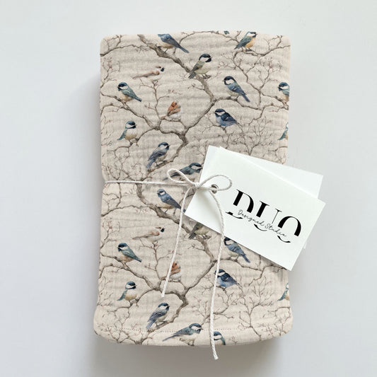 Perched Birds Digital Seamless Pattern