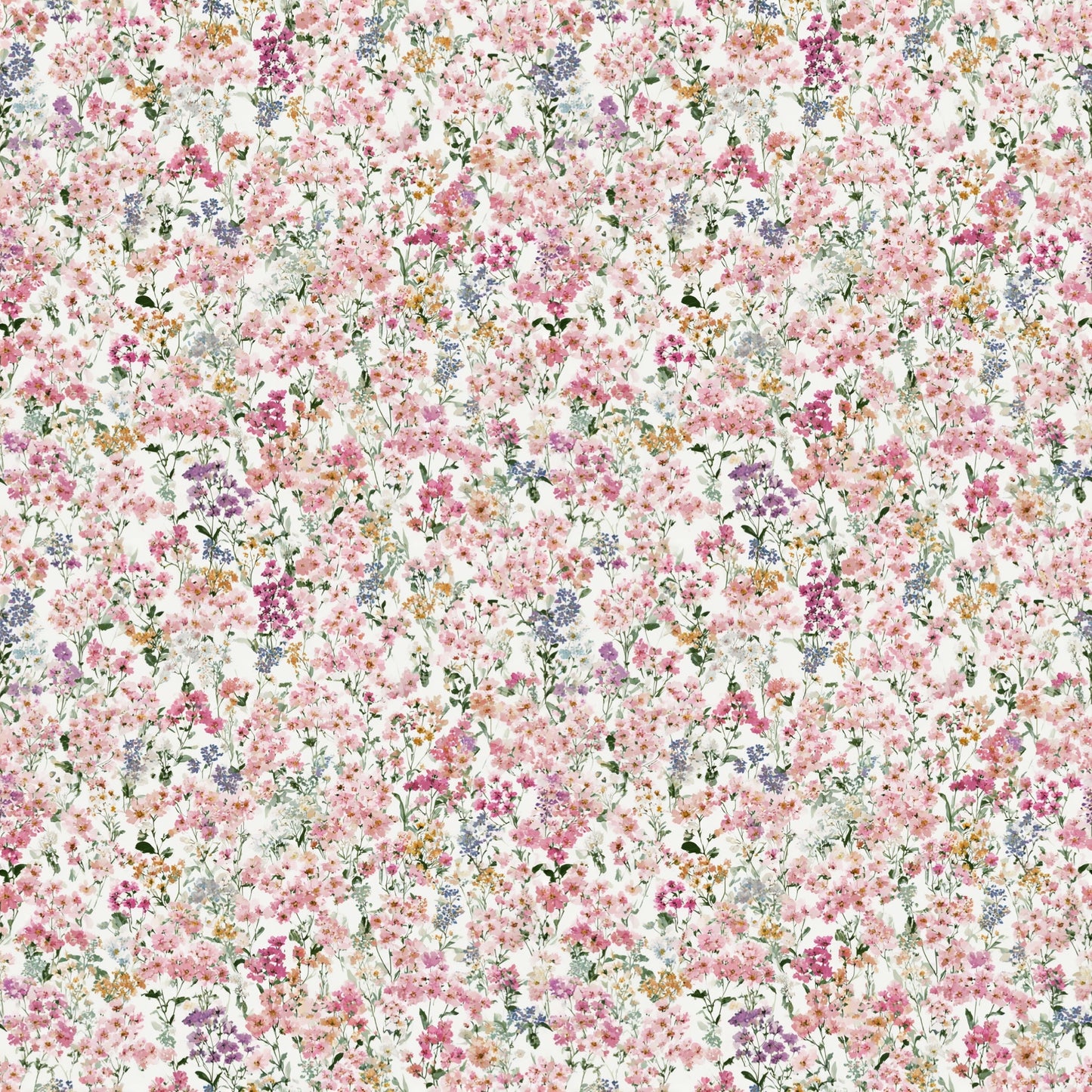 Perfect Pink Ditsy Floral Digital Seamless Pattern