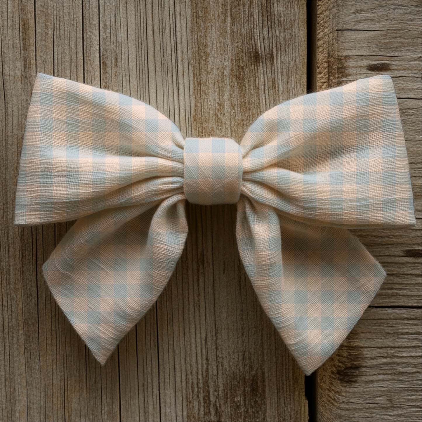 Petal Blooms Pink Blue Gingham