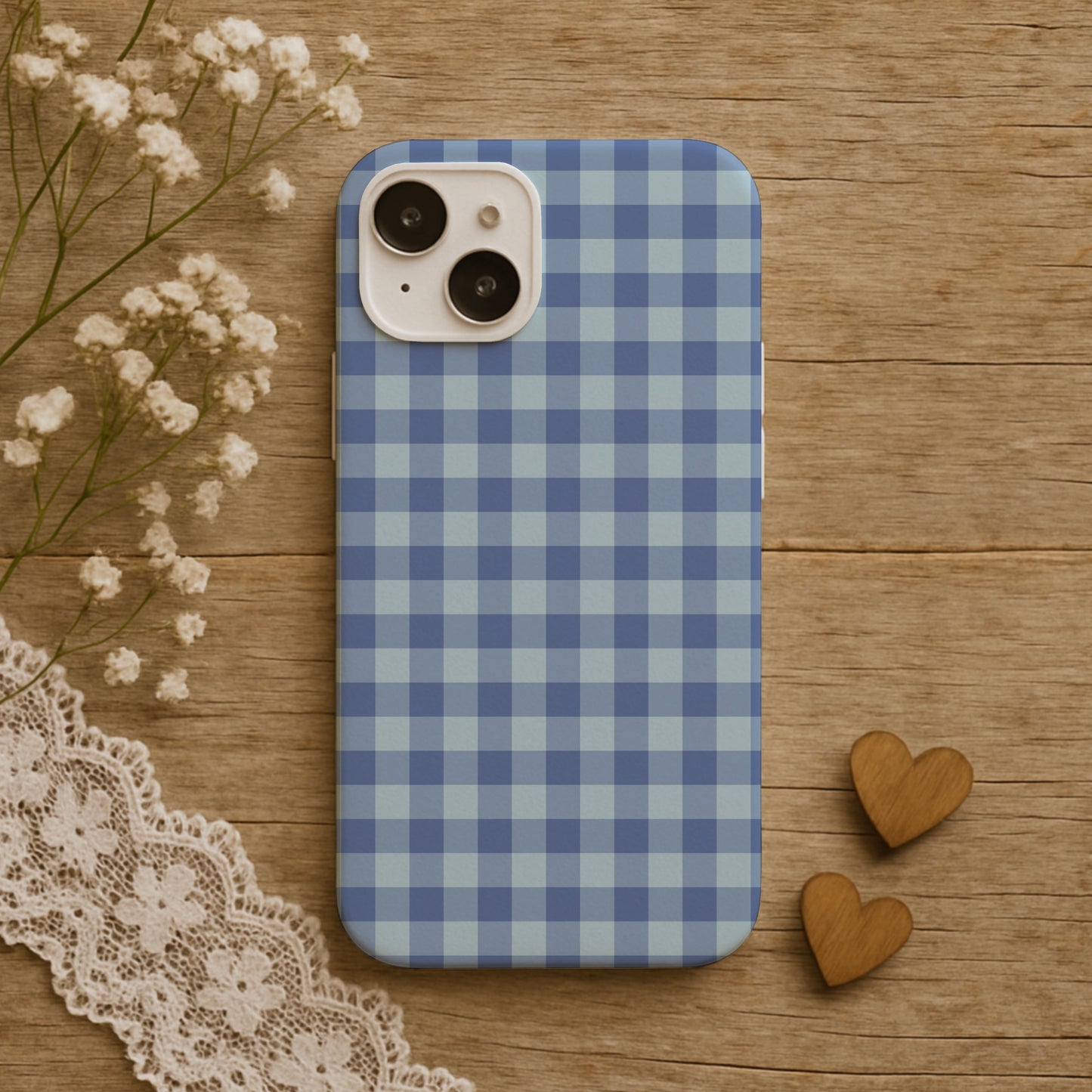Leafy Blueberry Gingham