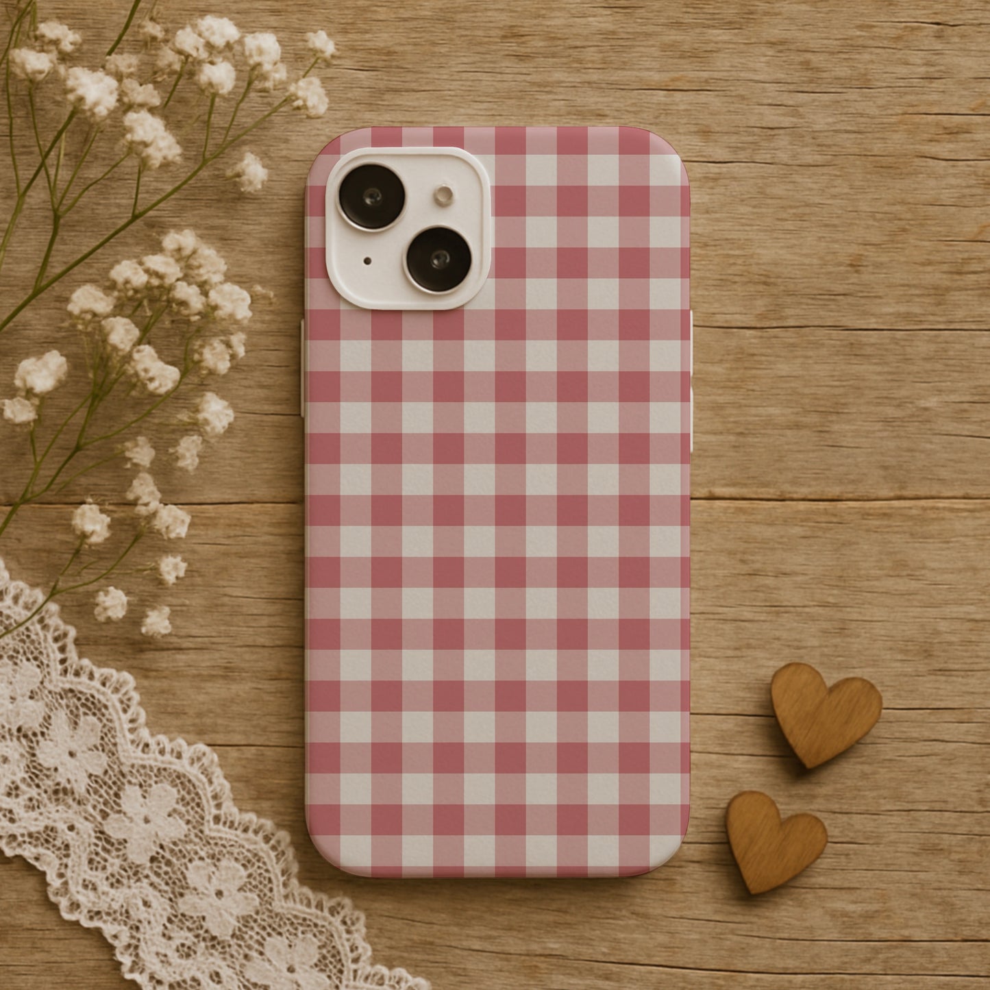 Red Stripe Bloom Gingham