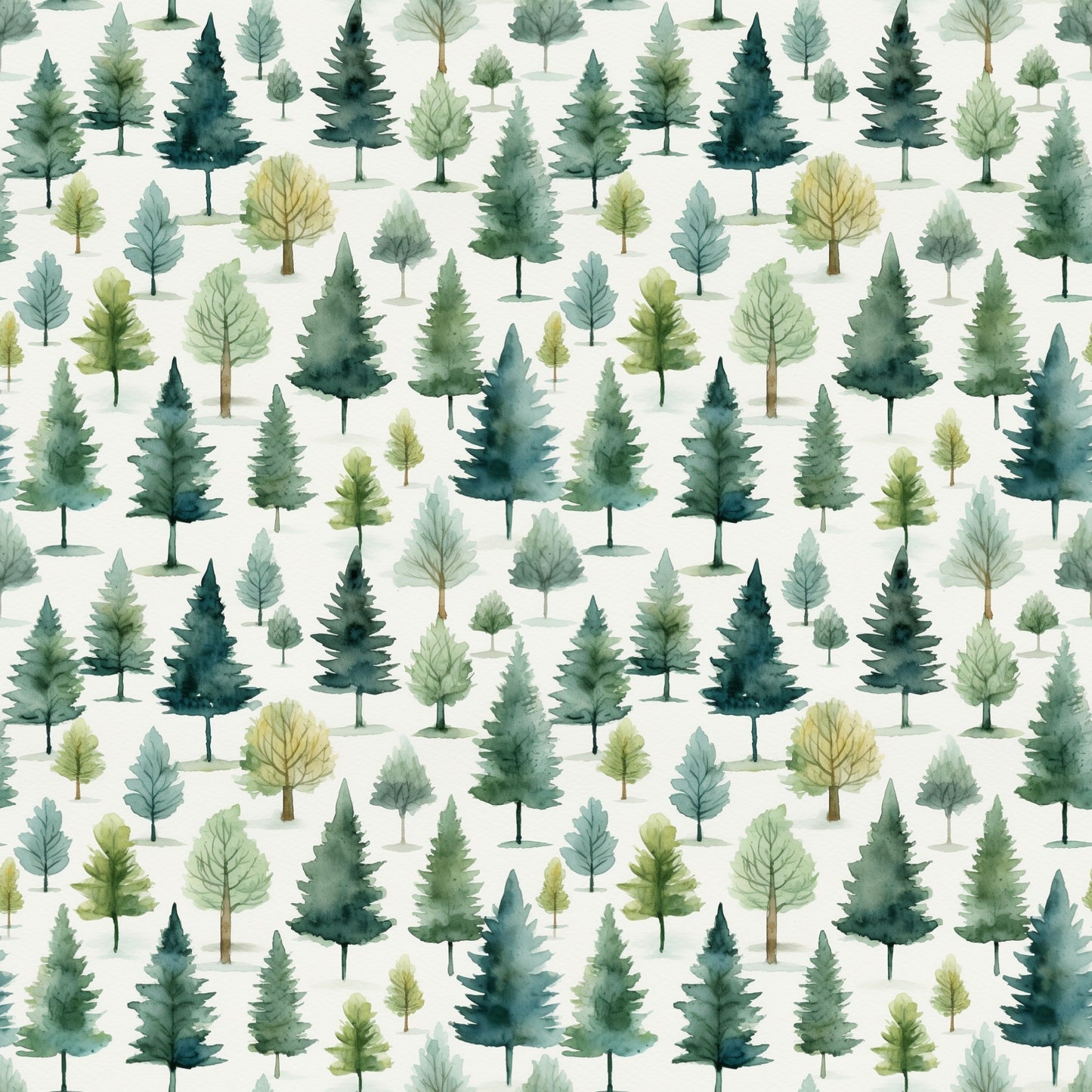 Pine Forest Digital Seamless Pattern