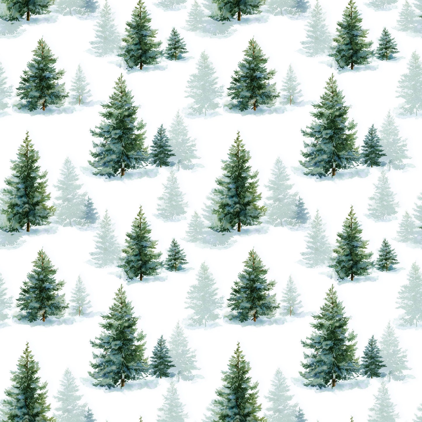 Pine Forest Digital Seamless Pattern