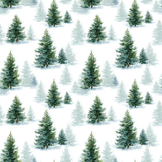 Pine Forest Digital Seamless Pattern