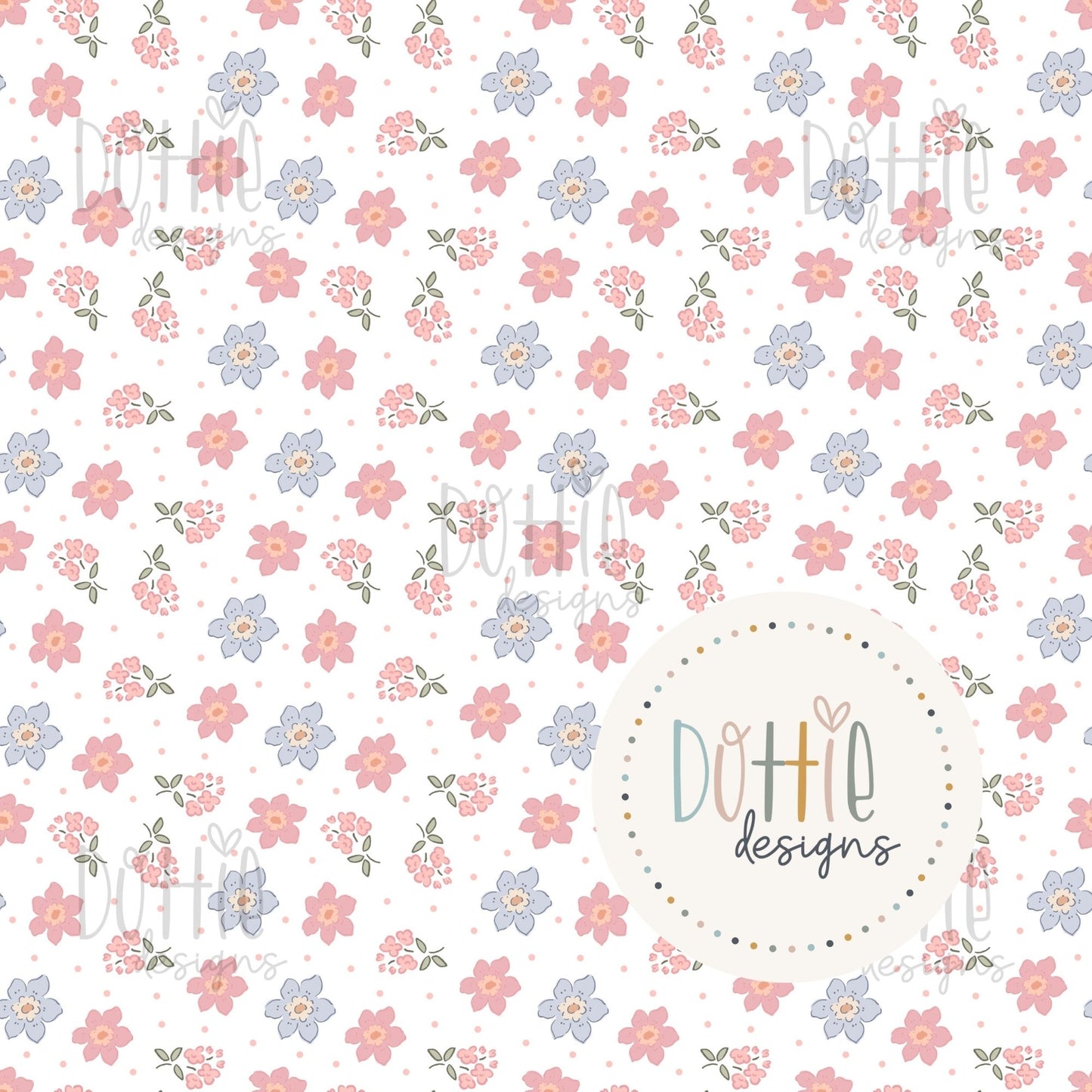Pink Blue Floral