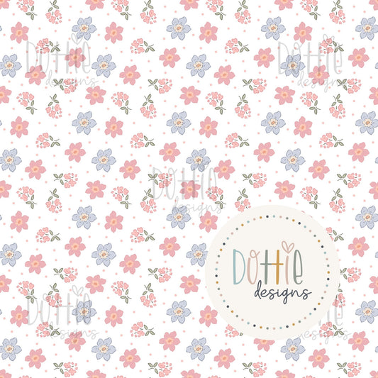 Pink Blue Floral