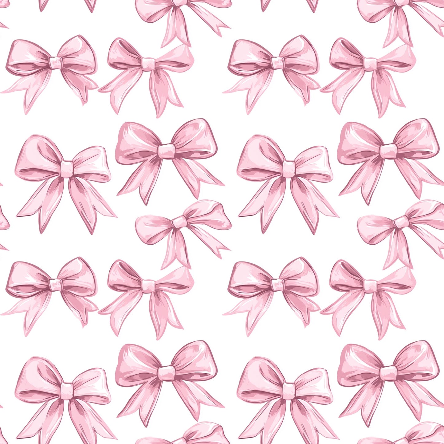 Pink Coquette Bows Digital Seamless Pattern