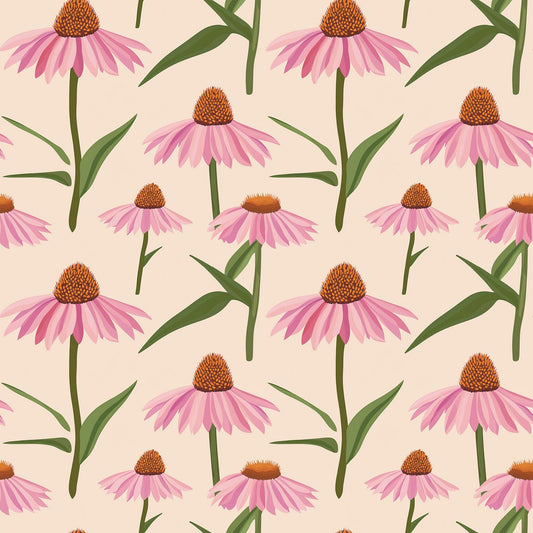 Pink Daisies Digital Seamless Pattern