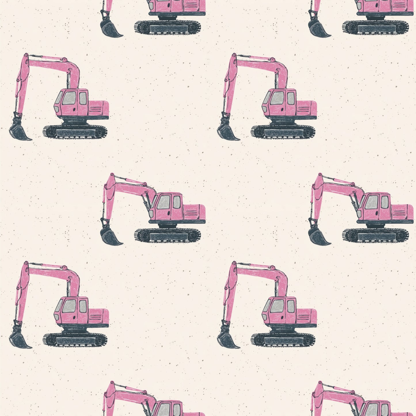 Pink Diggers Digital Seamless Pattern