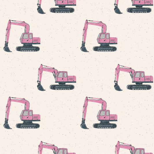 Pink Diggers Digital Seamless Pattern