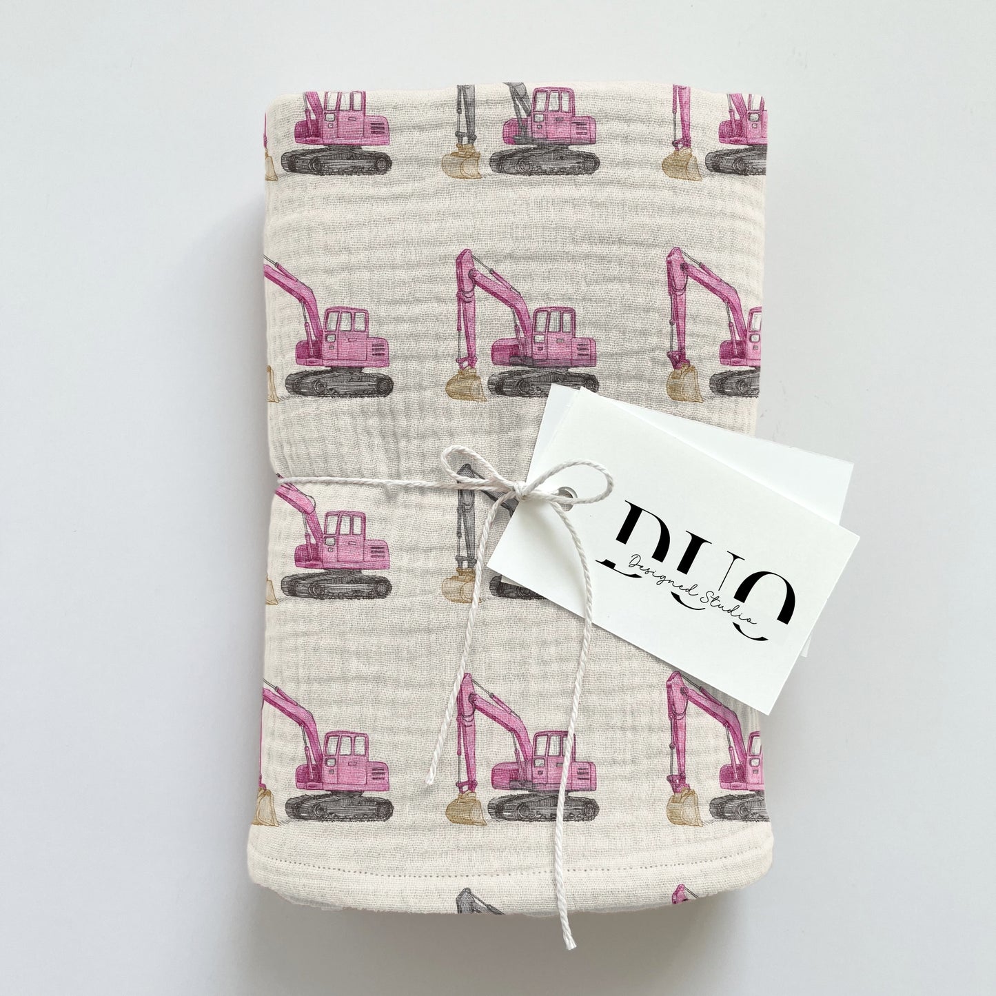 Pink Diggers on Neutral Digital Seamless Pattern