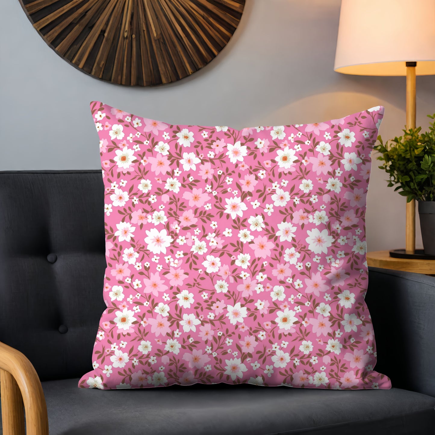 Pink Ditsy Floral Digital Seamless Pattern