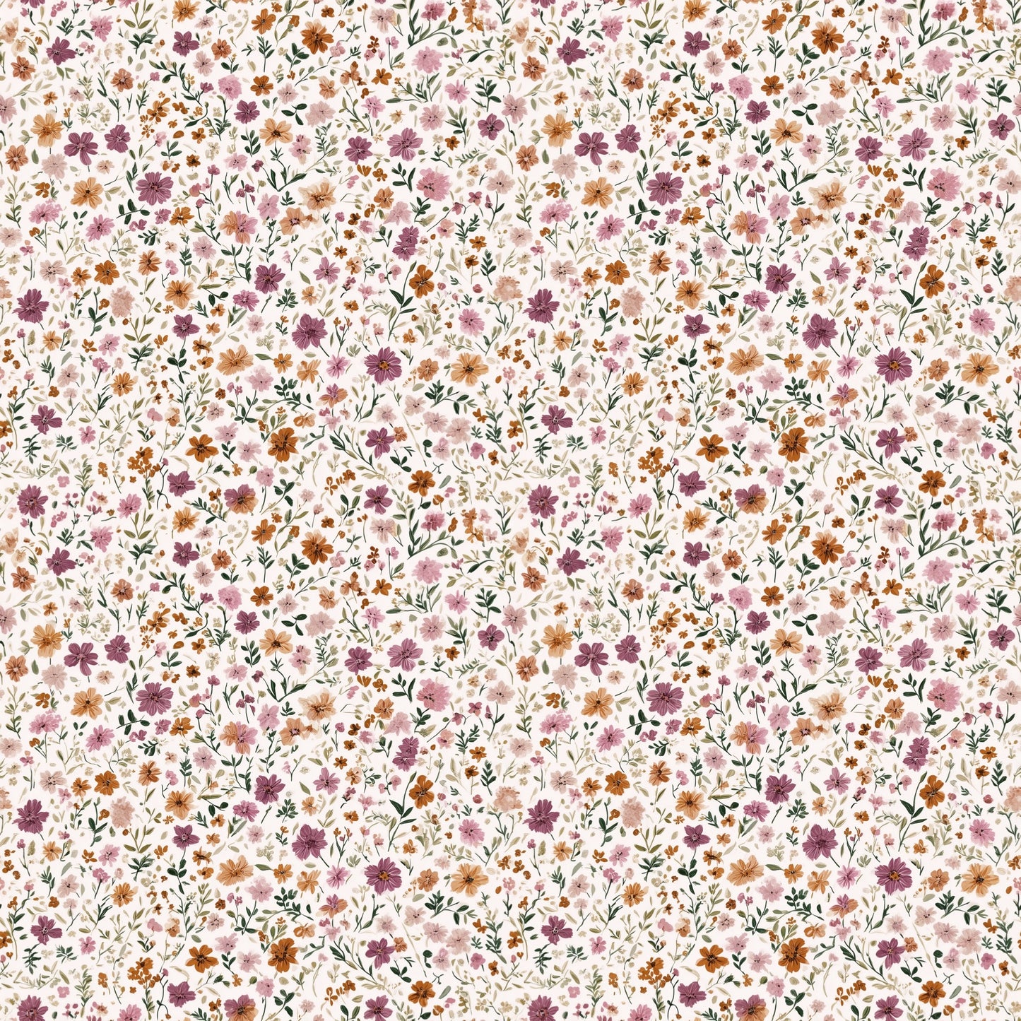 Pink Dotty Floral Digital Seamless Pattern
