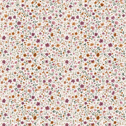 Pink Dotty Floral Digital Seamless Pattern