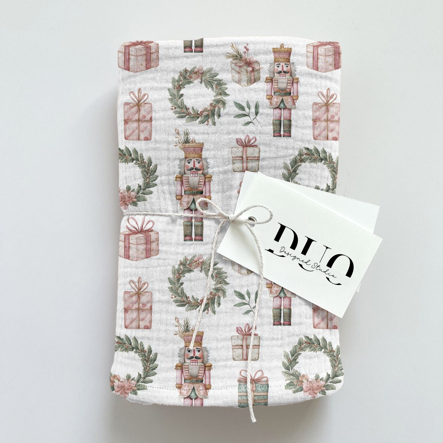 Pink Christmas Nutcracker Digital Seamless Pattern