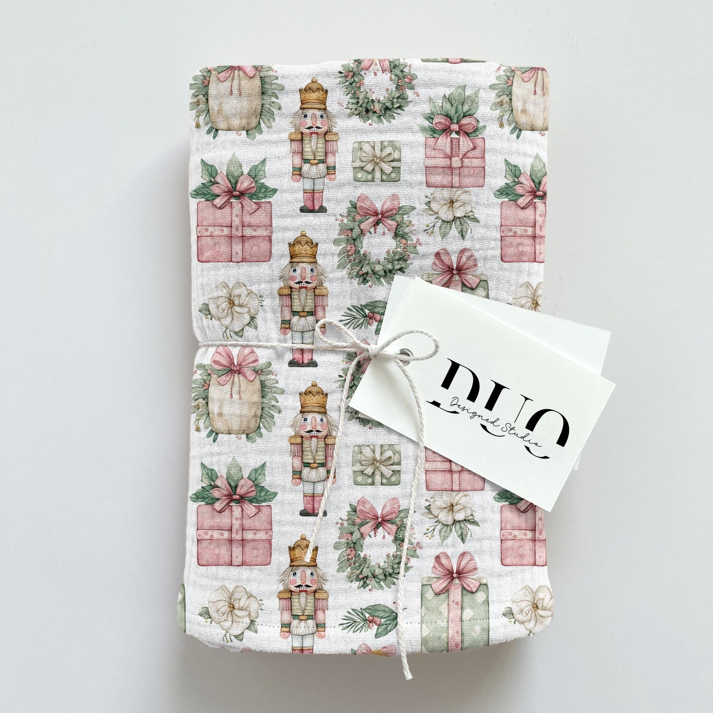 Pink Presents & Nutcracker Digital Seamless Pattern