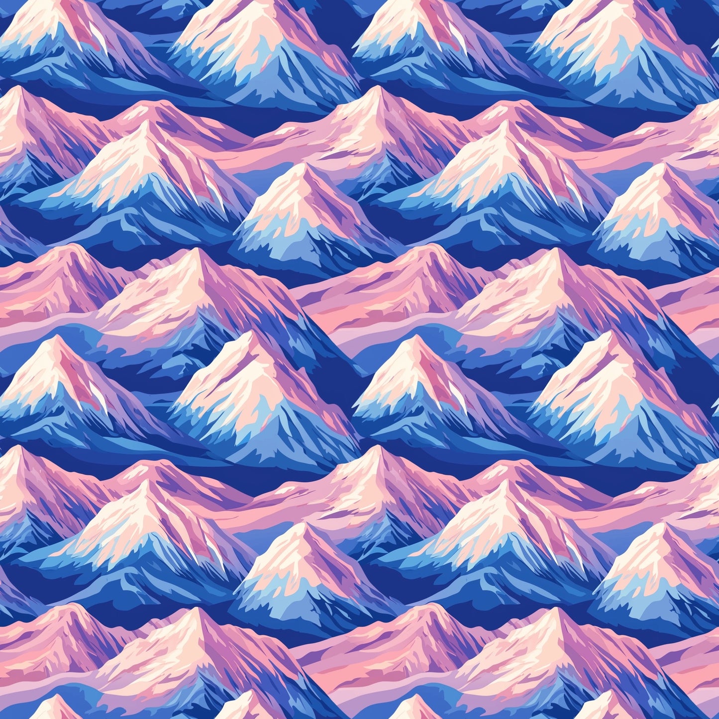 Pink Peaks Digital Seamless Pattern
