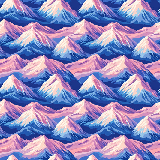 Pink Peaks Digital Seamless Pattern