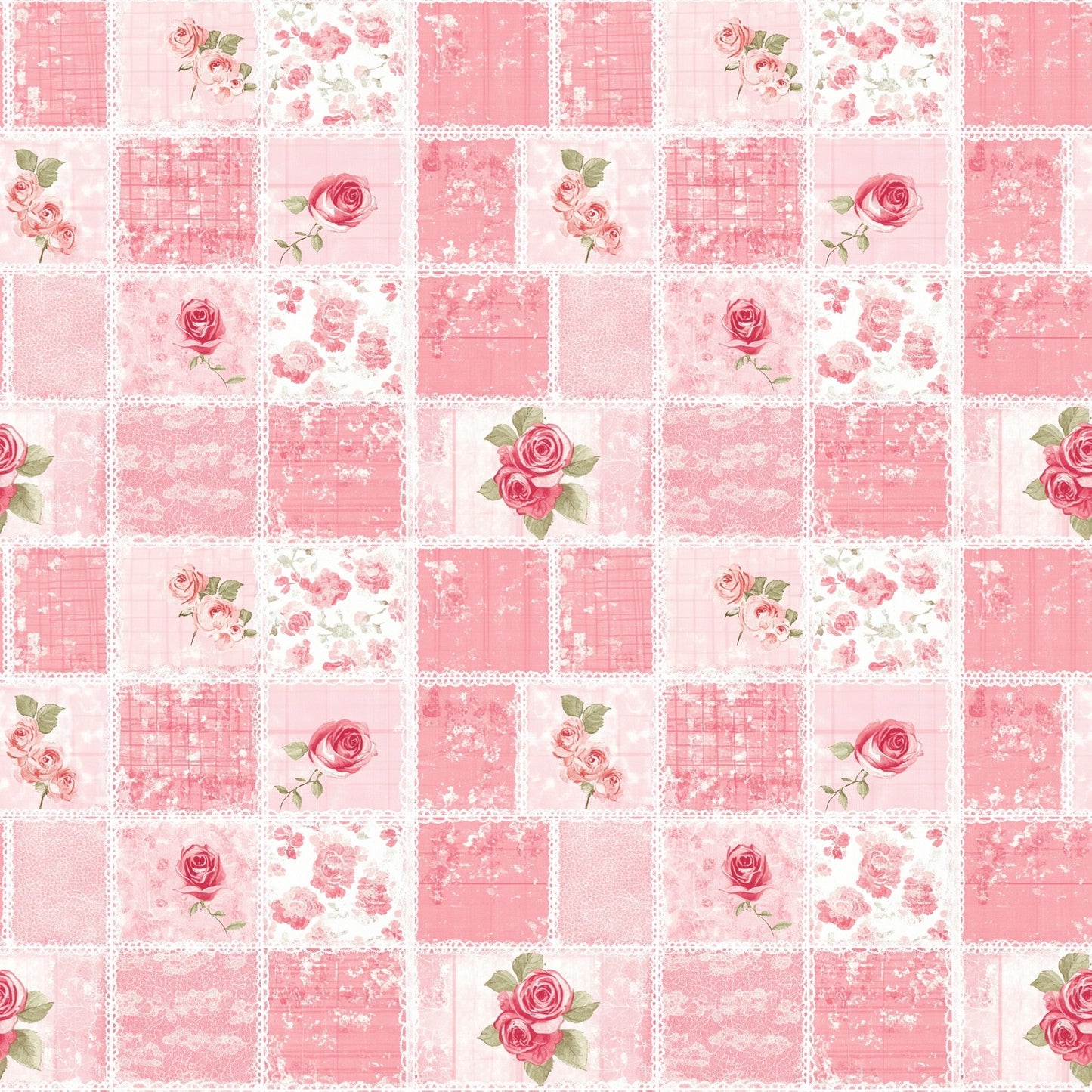 Pink Patchwork Quilt Digital Seamless Pattern