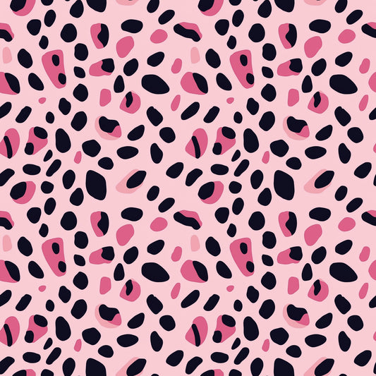Pink & Black Spots Digital Seamless Pattern