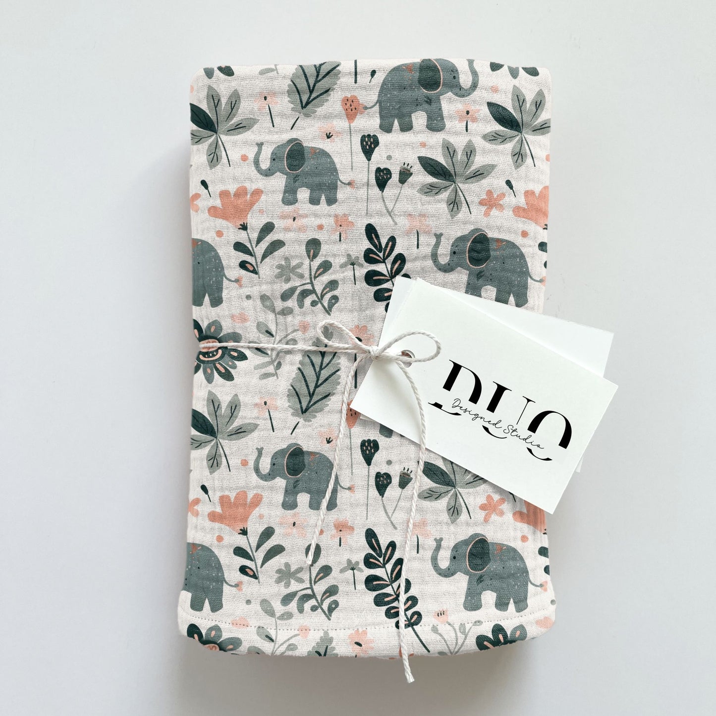 Pink Elephants Digital Seamless Pattern