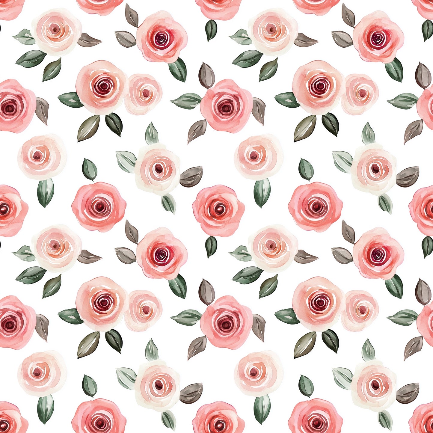 Pink Floral Digital Seamless Pattern
