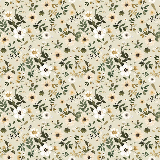 Pistachio Floral Digital Seamless Pattern