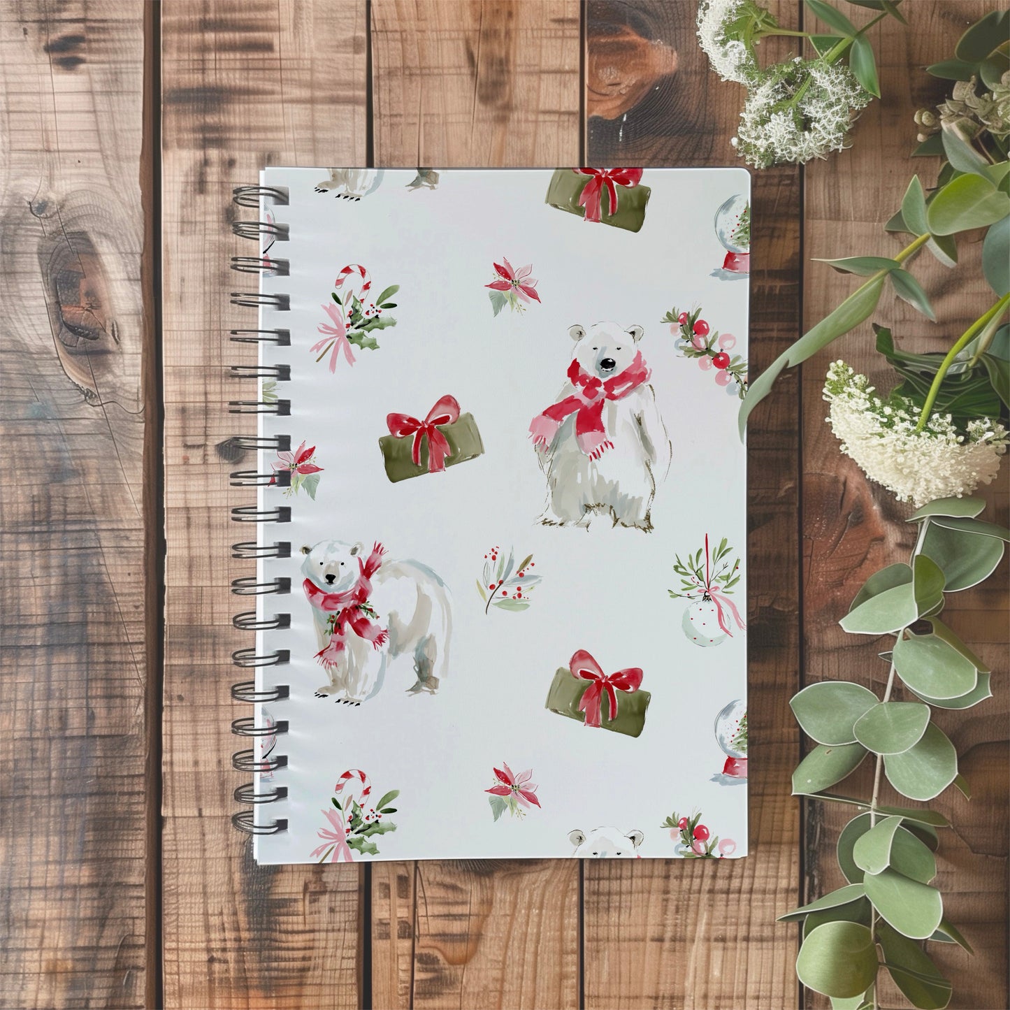 Polar Bear Christmas (White)