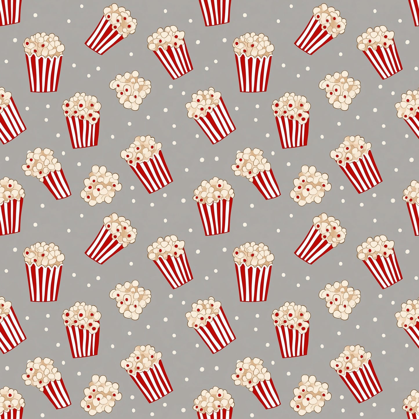 Popcorn Digital Seamless Pattern