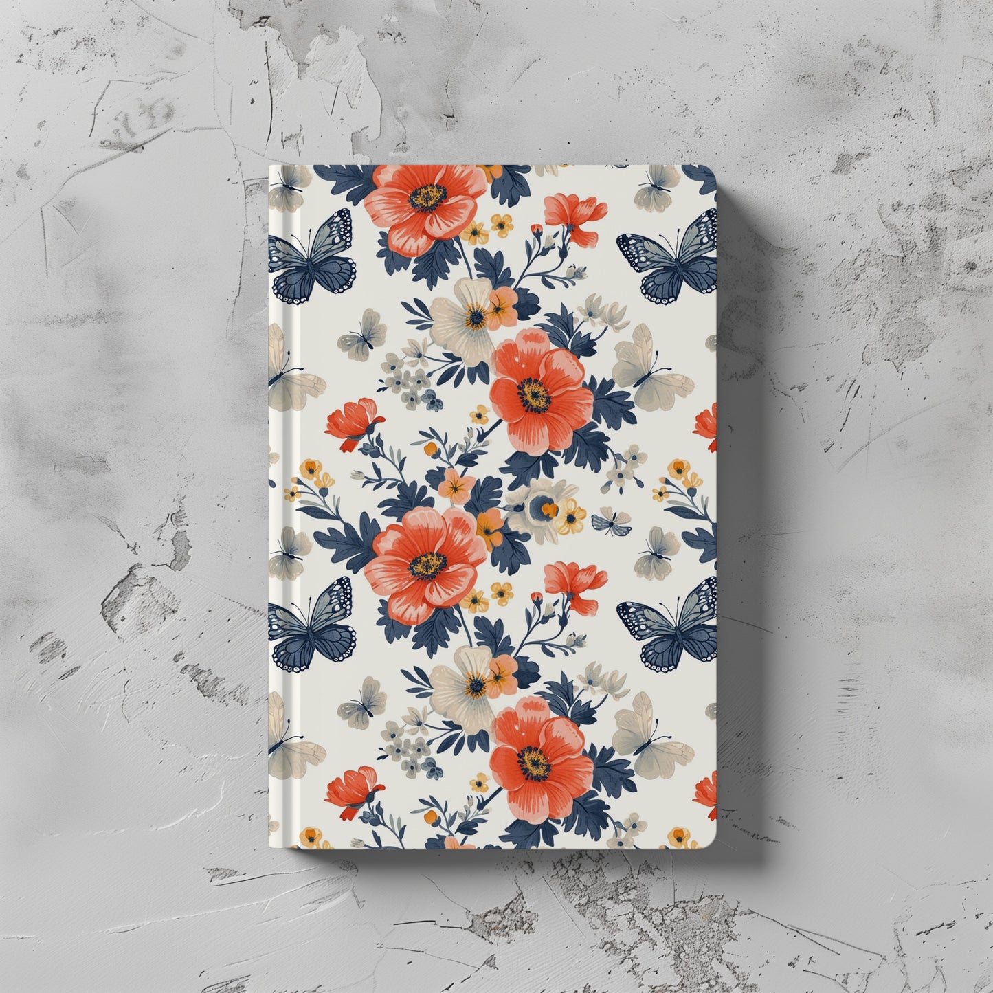 Poppies & Butterflies Digital Seamless Pattern