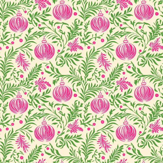 Preppy Christmas Baubles Digital Seamless Pattern