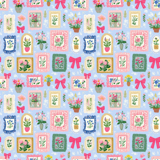 Preppy Coquette Patchwork Digital Seamless Pattern