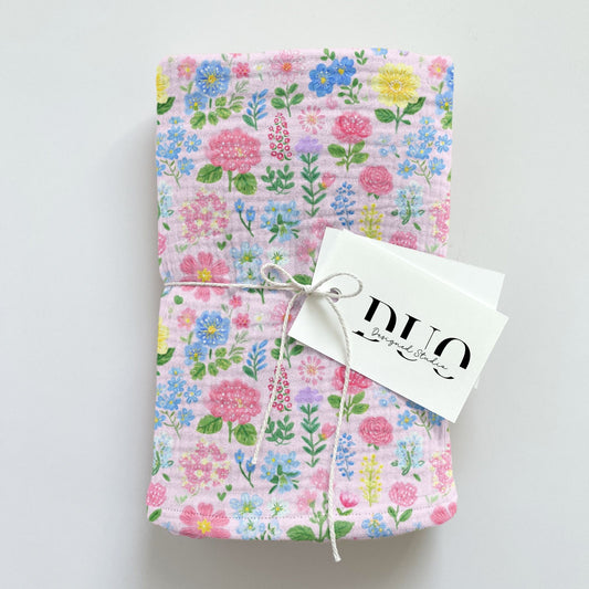 Preppy Flower Garden Digital Seamless Pattern