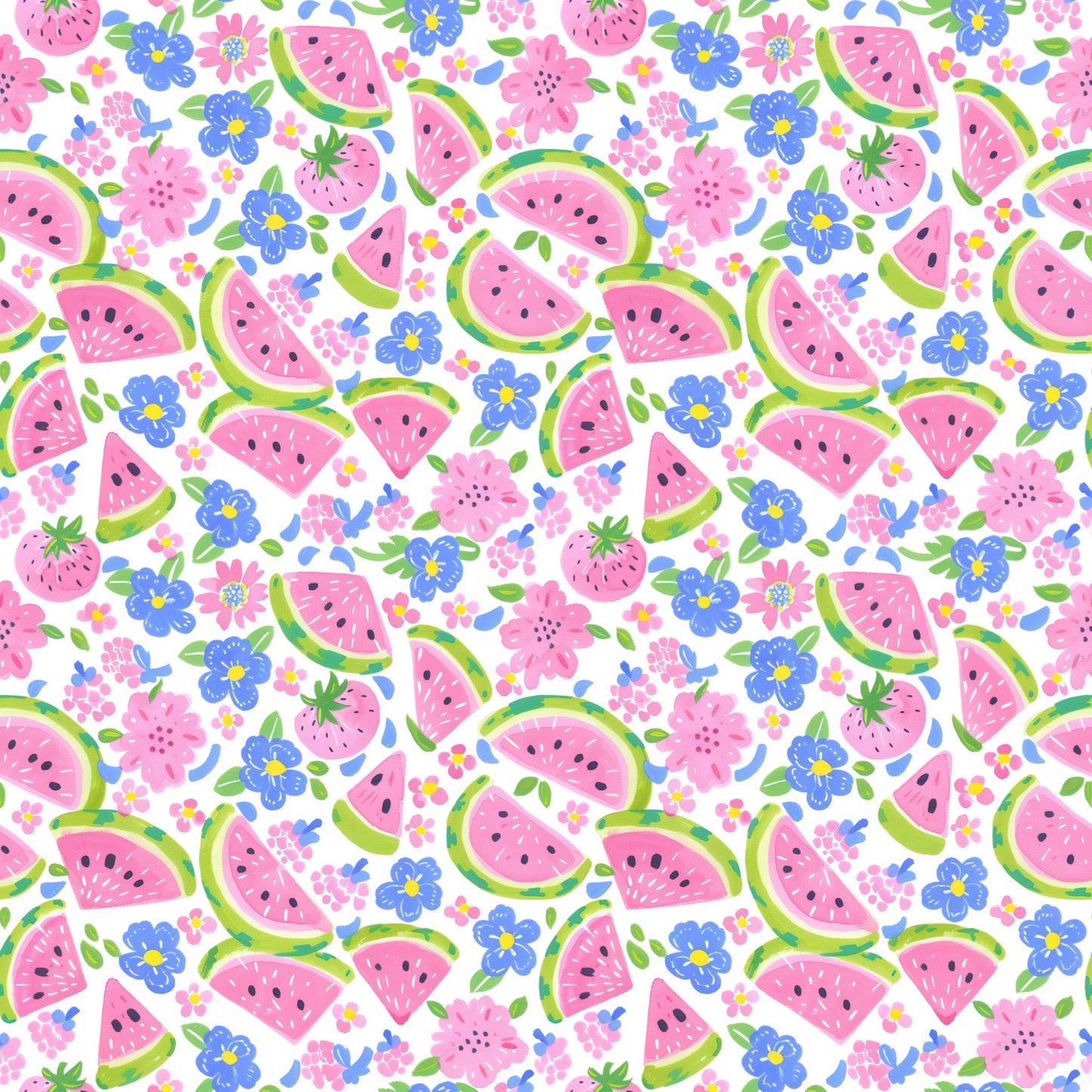 Preppy Watermelon Digital Seamless Pattern
