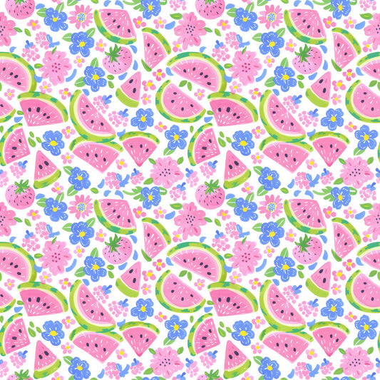 Preppy Watermelon Digital Seamless Pattern