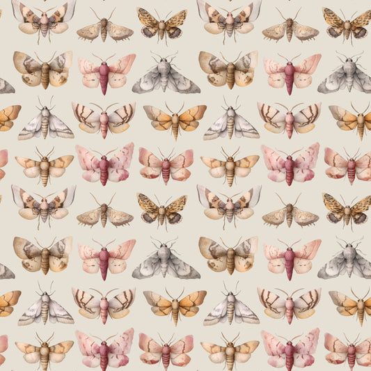 Pretty Moths Digital Seamless Pattern