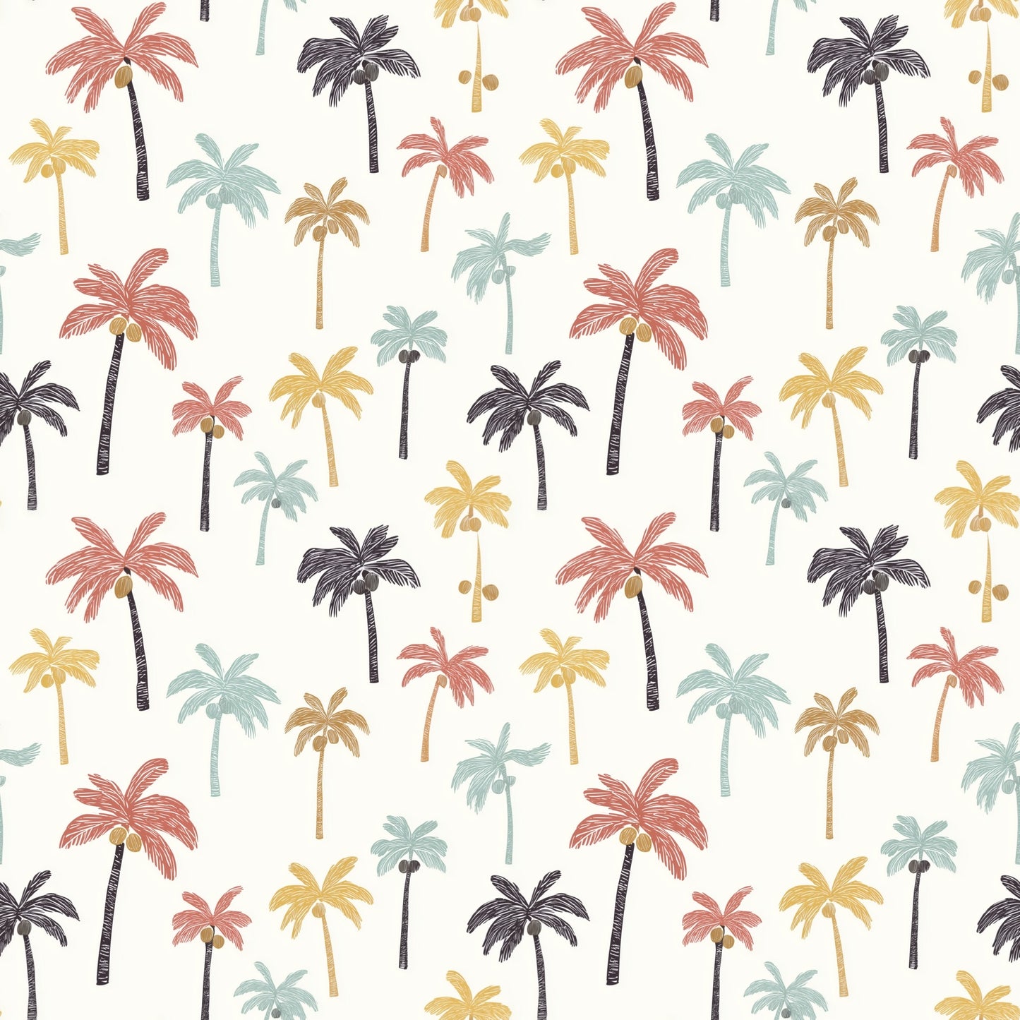 Pretty Palms Digital Seamless Pattern