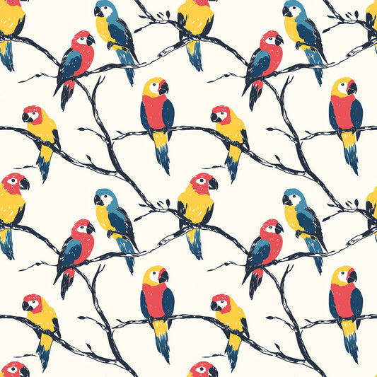 Macaw Parrots Digital Seamless Pattern
