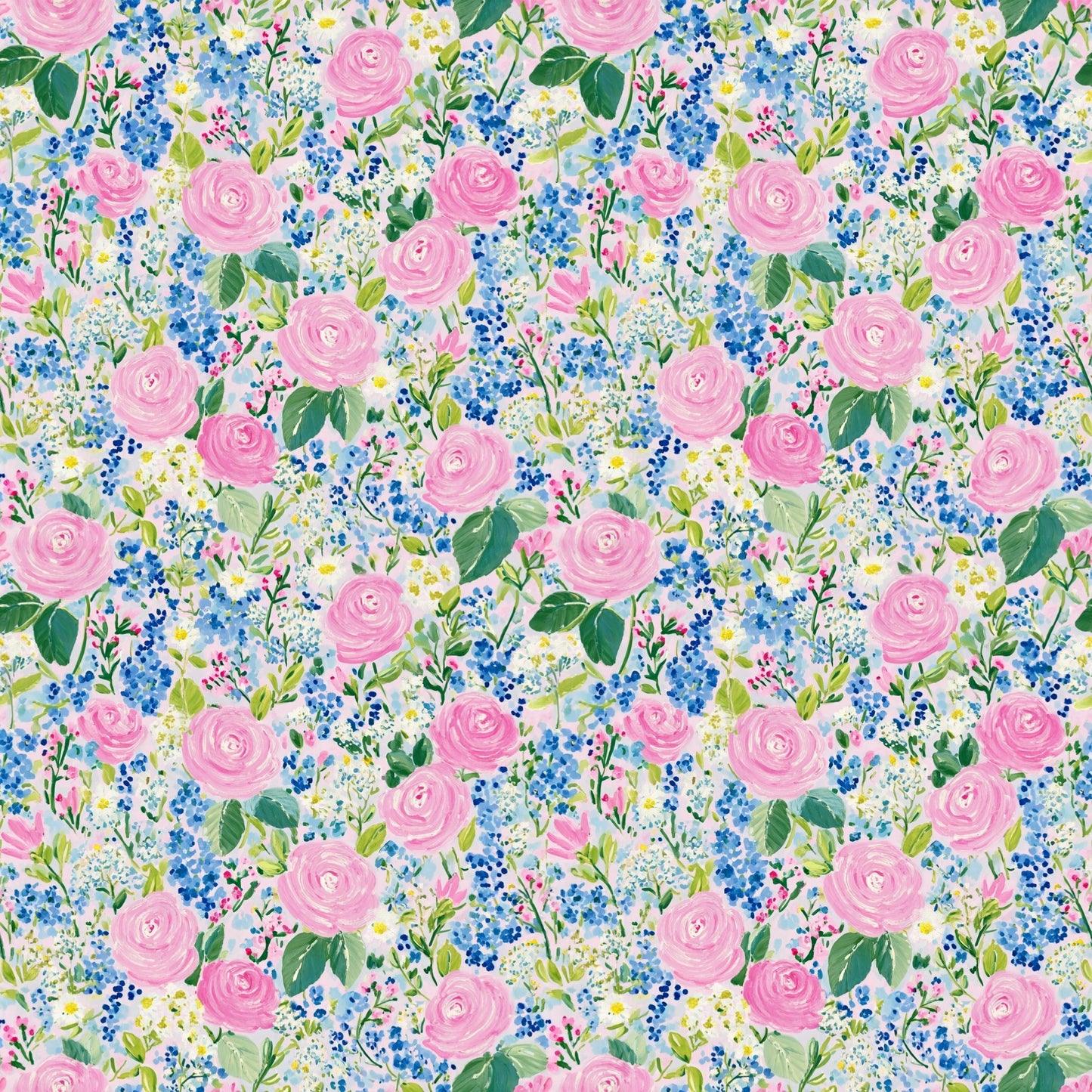 Pretty Spring Garden Digital Seamless Pattern