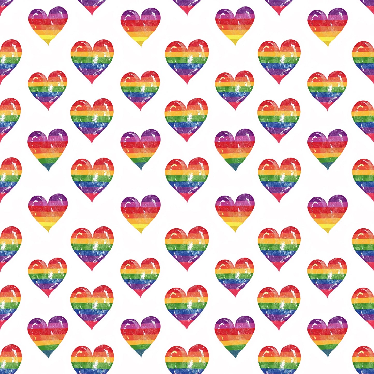 Pride Hearts Digital Seamless Pattern
