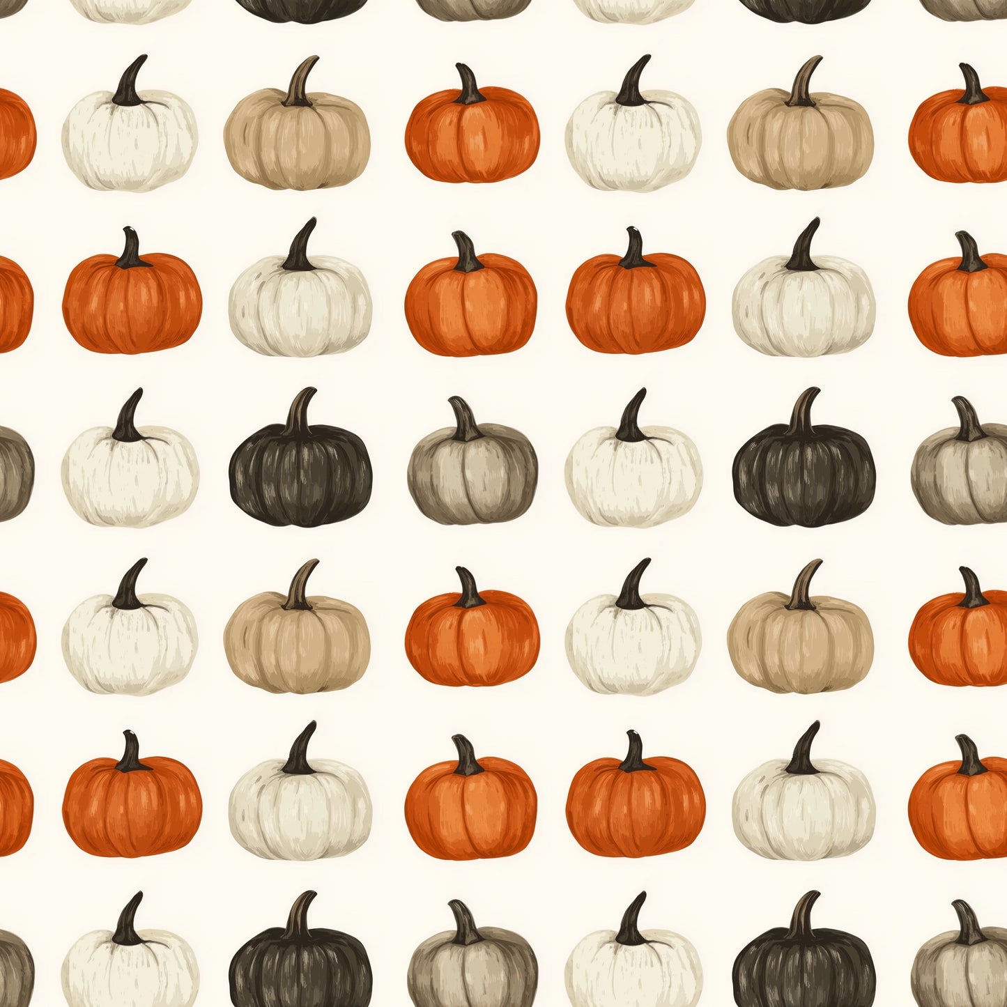 Pumpkins Digital Seamless Pattern