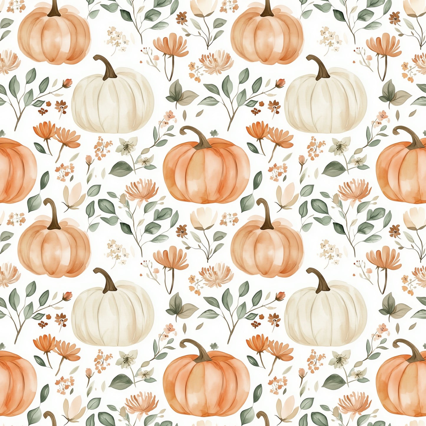 Pumpkin Patch Digital Seamless Pattern