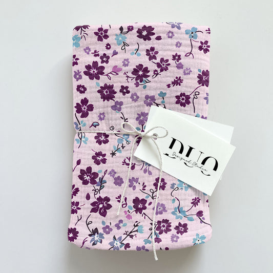 Purple & Blue Ditsy Floral Digital Seamless Pattern