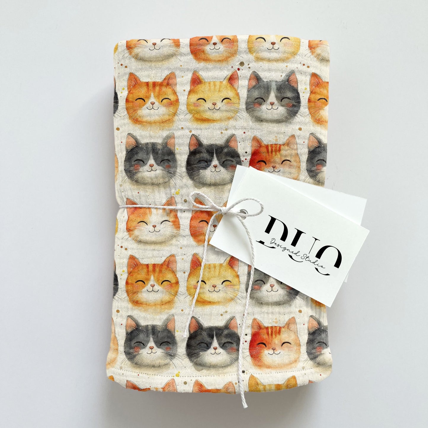 Purring Cats Digital Seamless Pattern