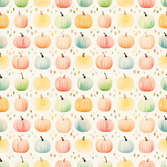 Rainbow Pumpkins Digital Seamless Pattern