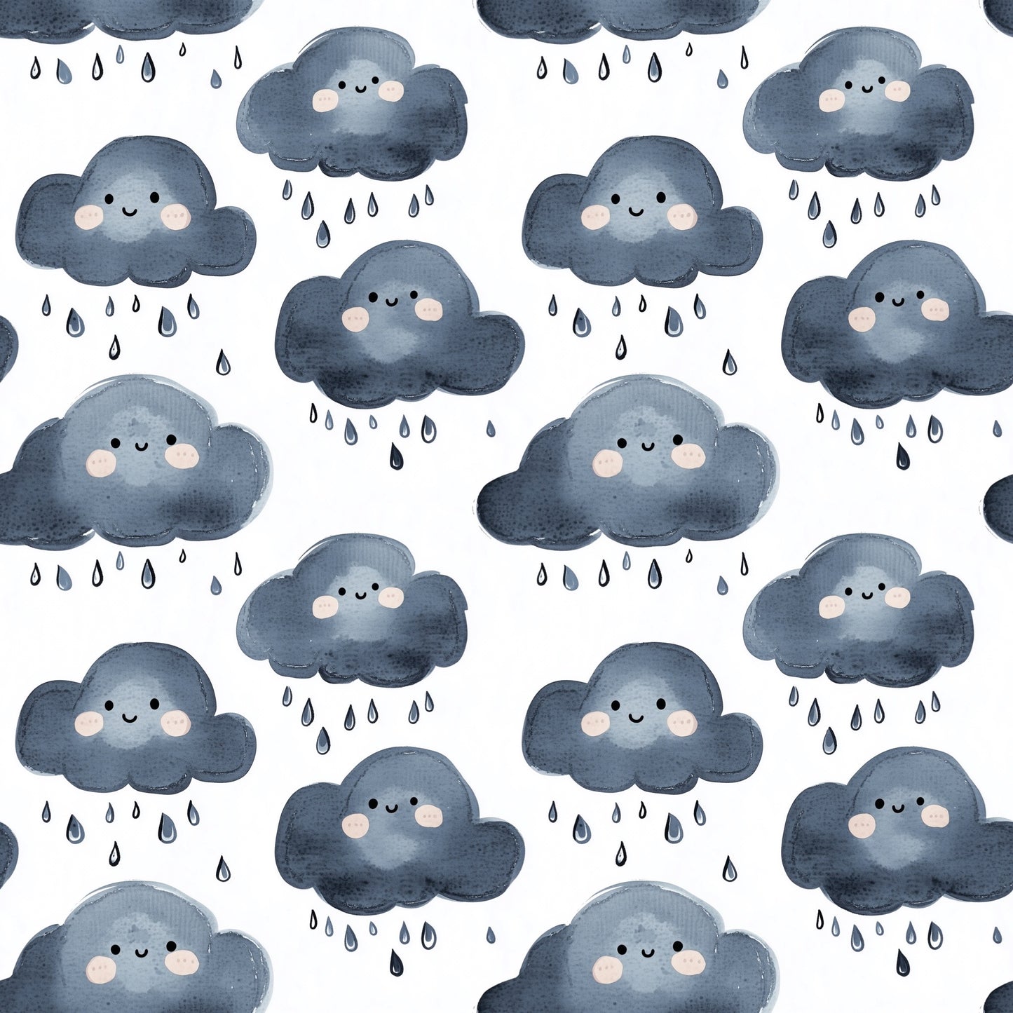 Rainclouds Digital Seamless Pattern