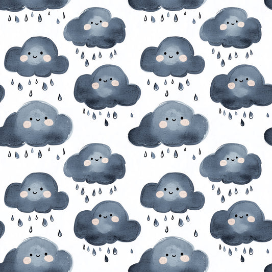 Rainclouds Digital Seamless Pattern